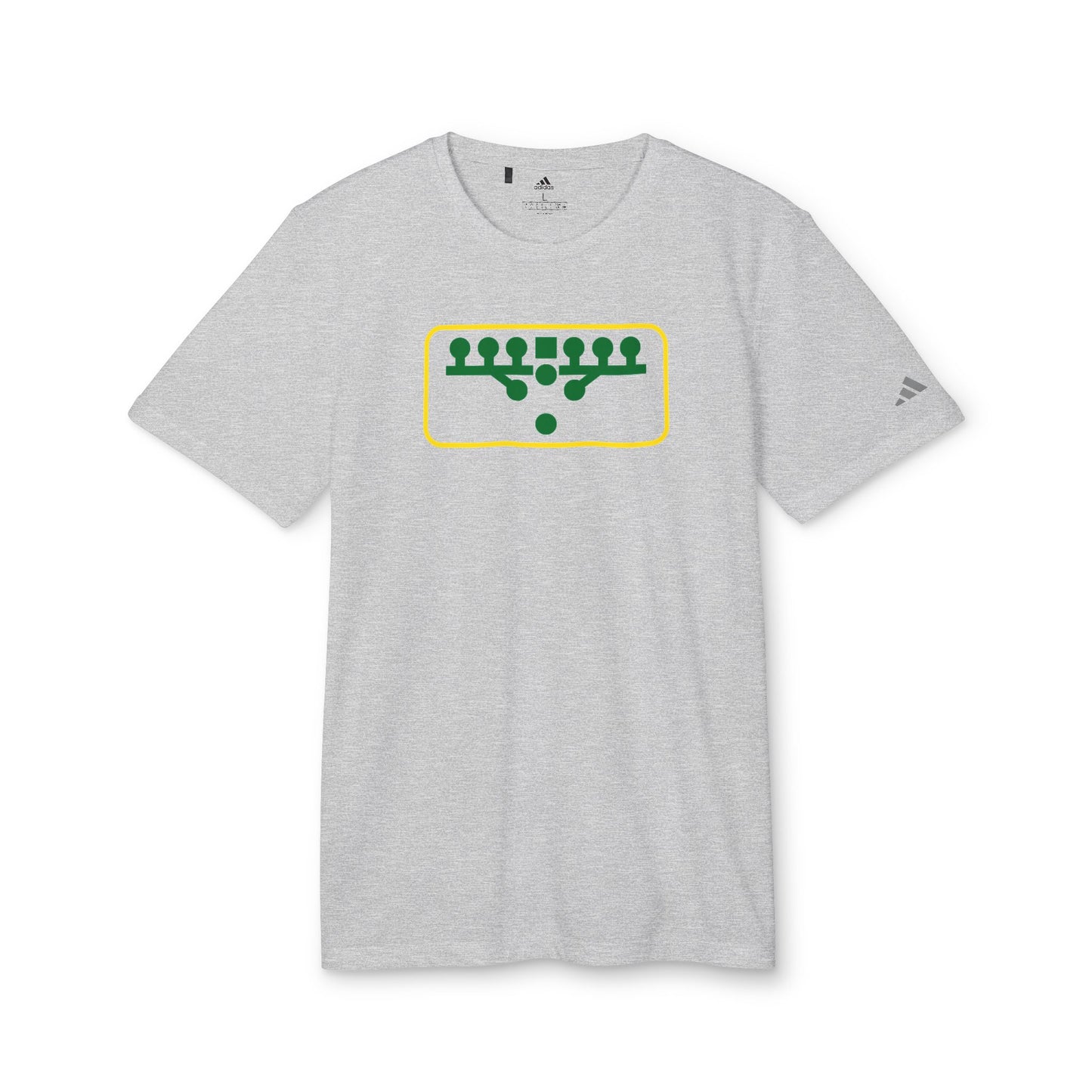 Custom adidas® Victory Kneel Sport T-shirt - Green/Yellow