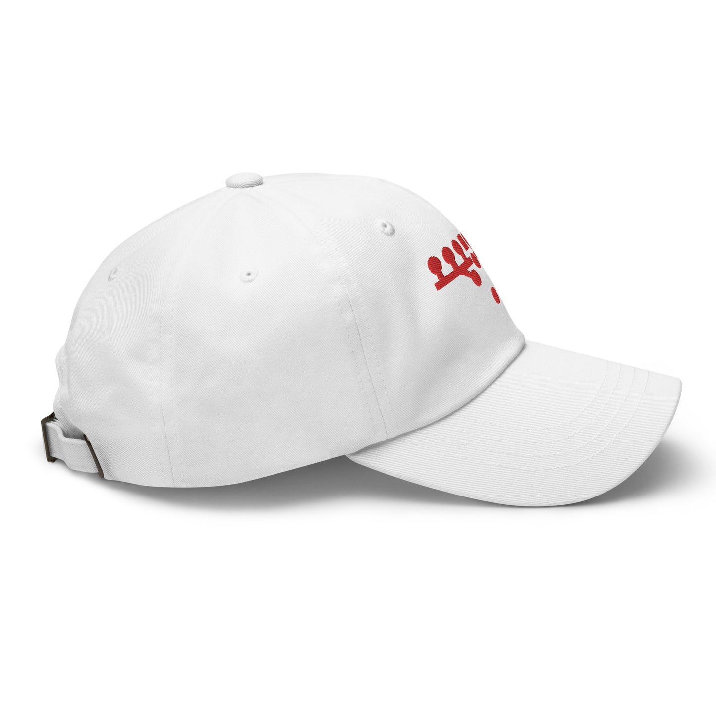 Victory Kneel Dad Hat - White & Red
