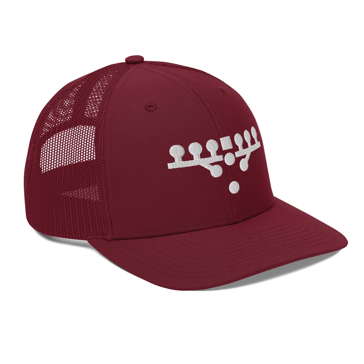Victory Kneel Trucker Cap - Maroon & White