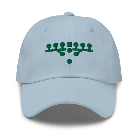 Victory Kneel Dad Hat - Light Blue & Green