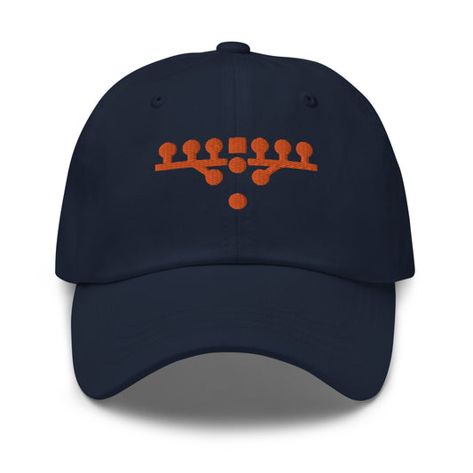 Victory Kneel Dad Hat - Navy & Orange