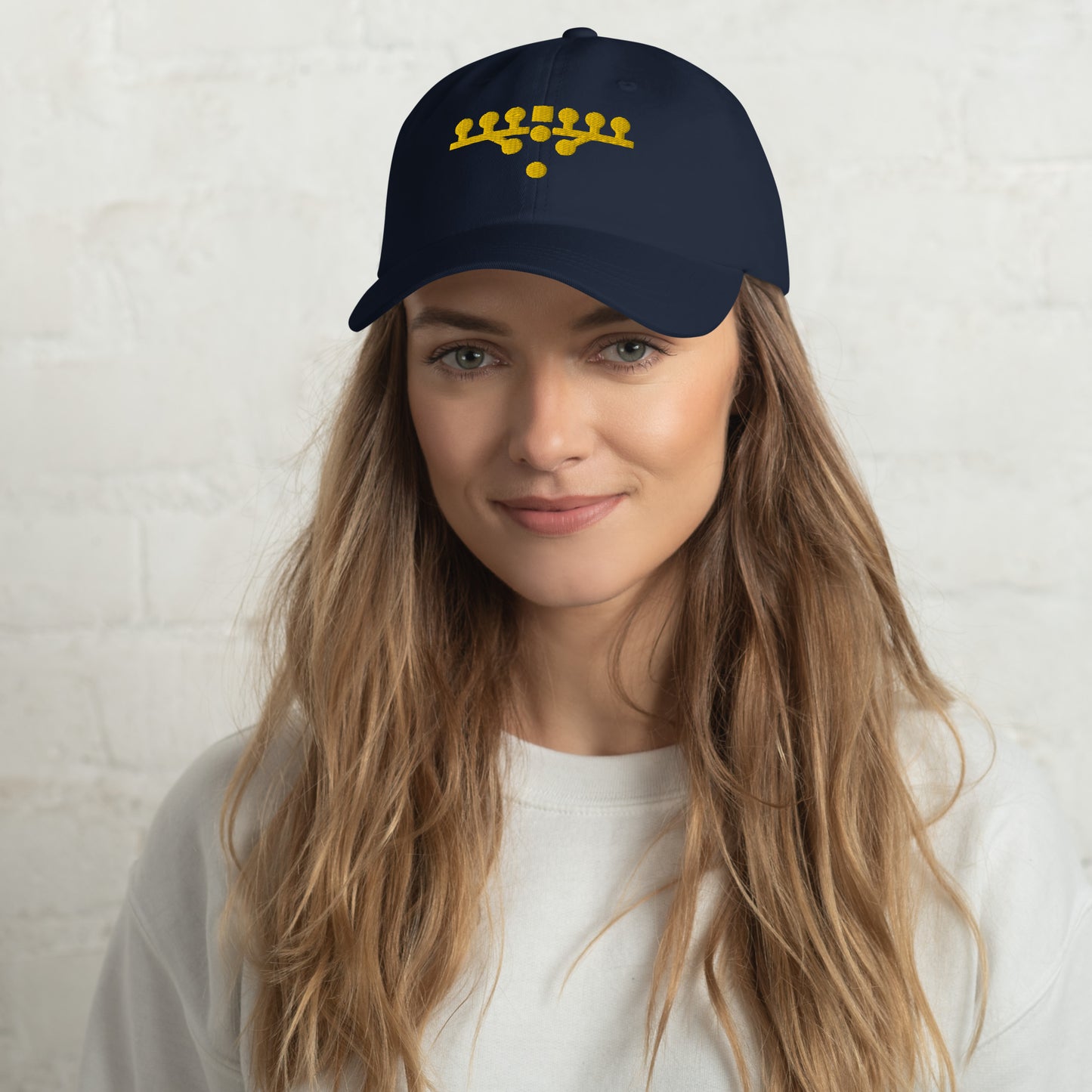 Victory Kneel Dad Hat - Navy & Yellow