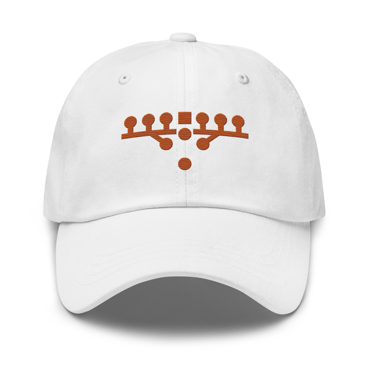 Victory Kneel Dad Hat - White & Burnt Orange