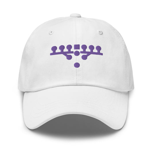 Victory Kneel Dad hat - White & Purple