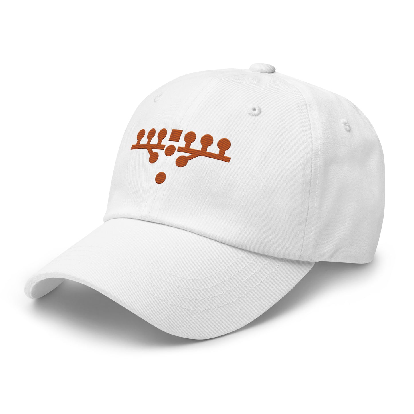 Victory Kneel Dad Hat - White & Burnt Orange