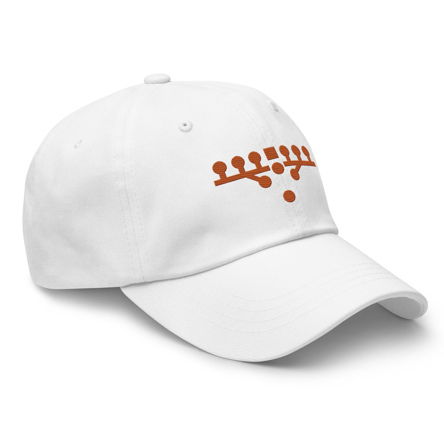 Victory Kneel Dad Hat - White & Burnt Orange