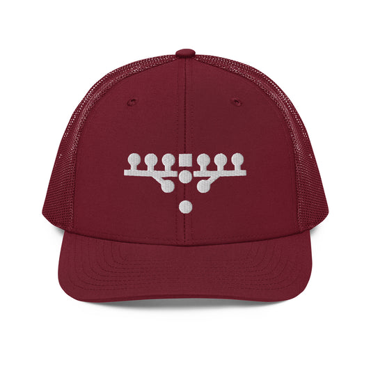 Victory Kneel Trucker Cap - Maroon & White