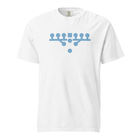 Victory Kneel Tee - White & Baby Blue