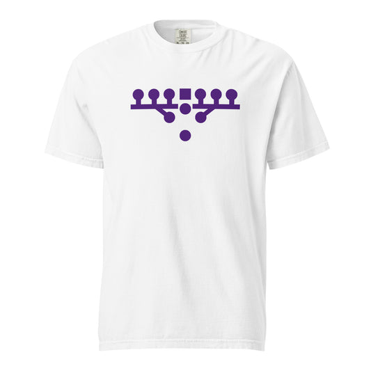 Victory Kneel Tee - White & Purple